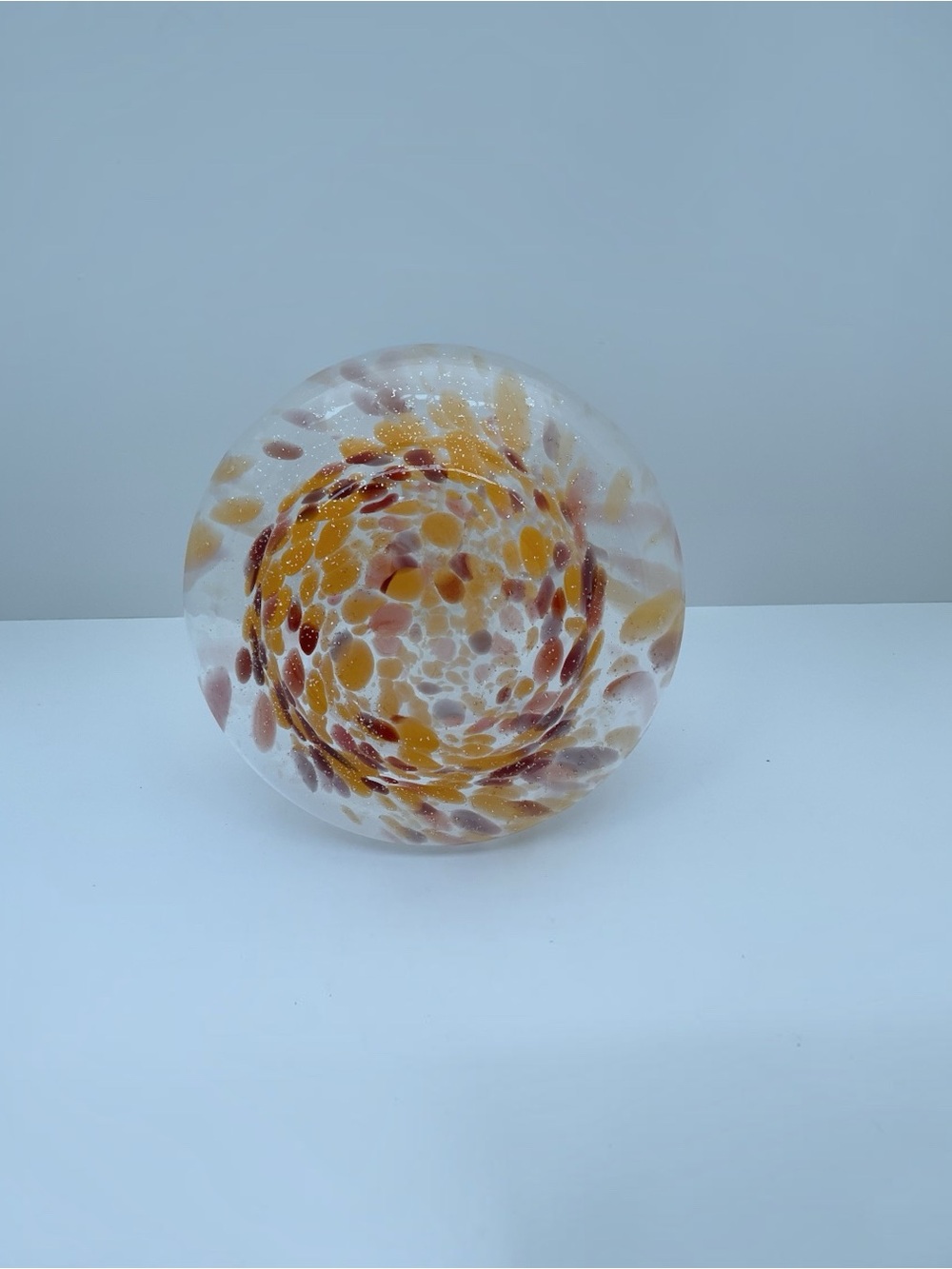 Vintage Hand Blown Art Glass Vase Wine Decanter , Confetti Swirl - Picture 3 of 4